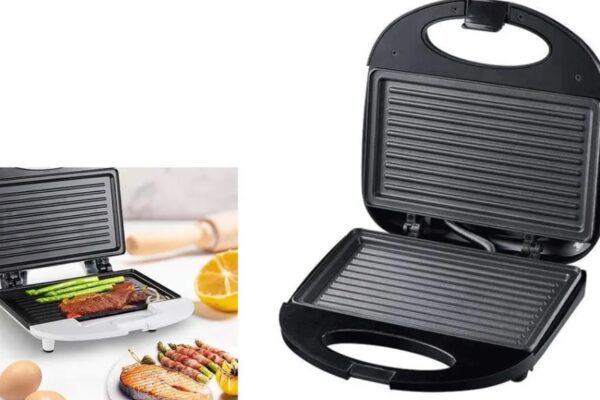 ELECTRIC DOUBLE SANDWICH TOAST TOASTER PLATE STEAKER KITCHEN GRILL - Image 3